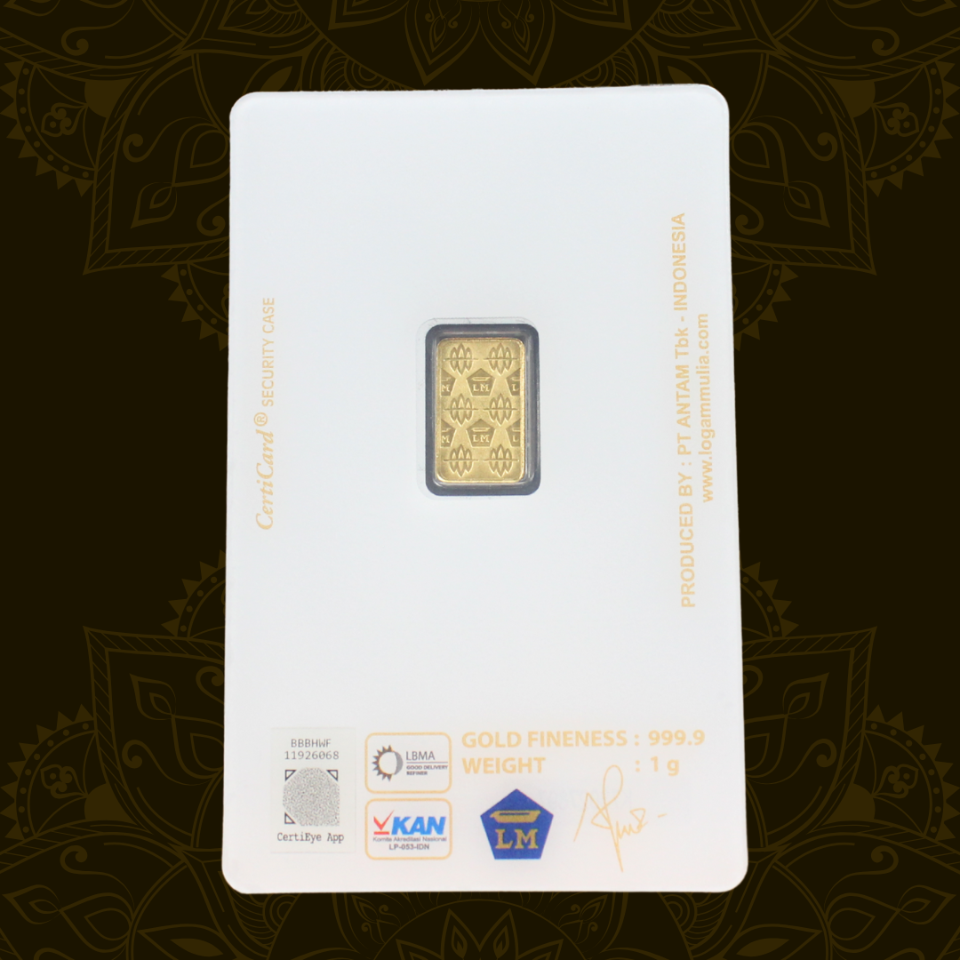 LOGAM MULIA EMAS ANTAM CERTICARD 1 GRAM 1 gram