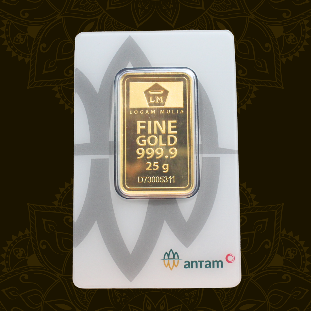 LOGAM MULIA EMAS ANTAM CERTICARD 25 GRAM 25 gram